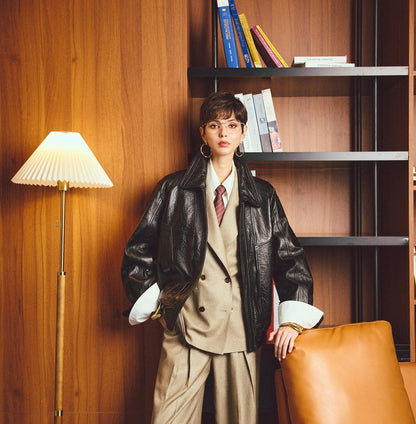 ANNASPEAK ROSSO Red Suit Pants Set-ADIO.