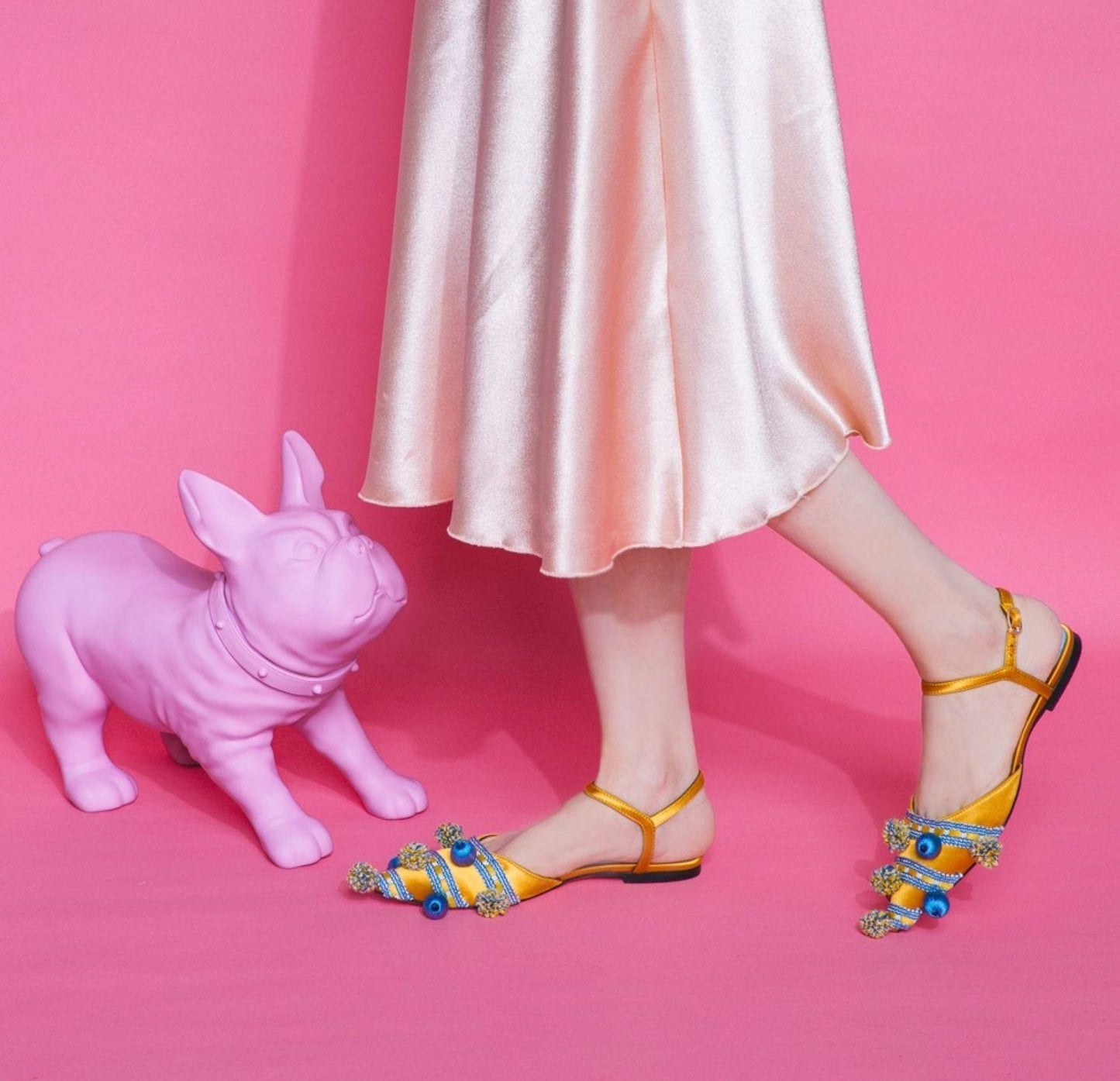 B-FEI show style circus woven flat shoes-HONDO.