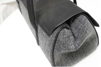 IUBALLET Tanned Leather Shoulder Barrel Bag - SPIRIT.