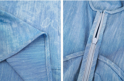 HECO Chinese women's summer blended glitter diamond I-shirt - SHADOW.