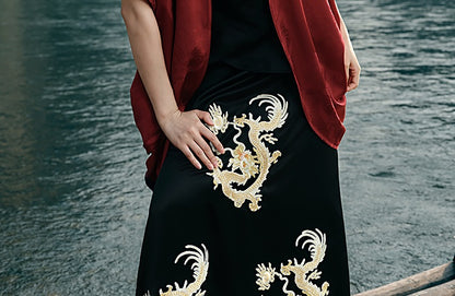 HECO Chinese style loose shirred shawl jacket summer travel sunscreen shirt - SQUAD.