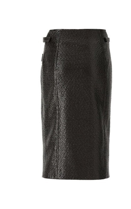 LEDIM W spoon texture skirt autumn midi pencil skirt - Mogie