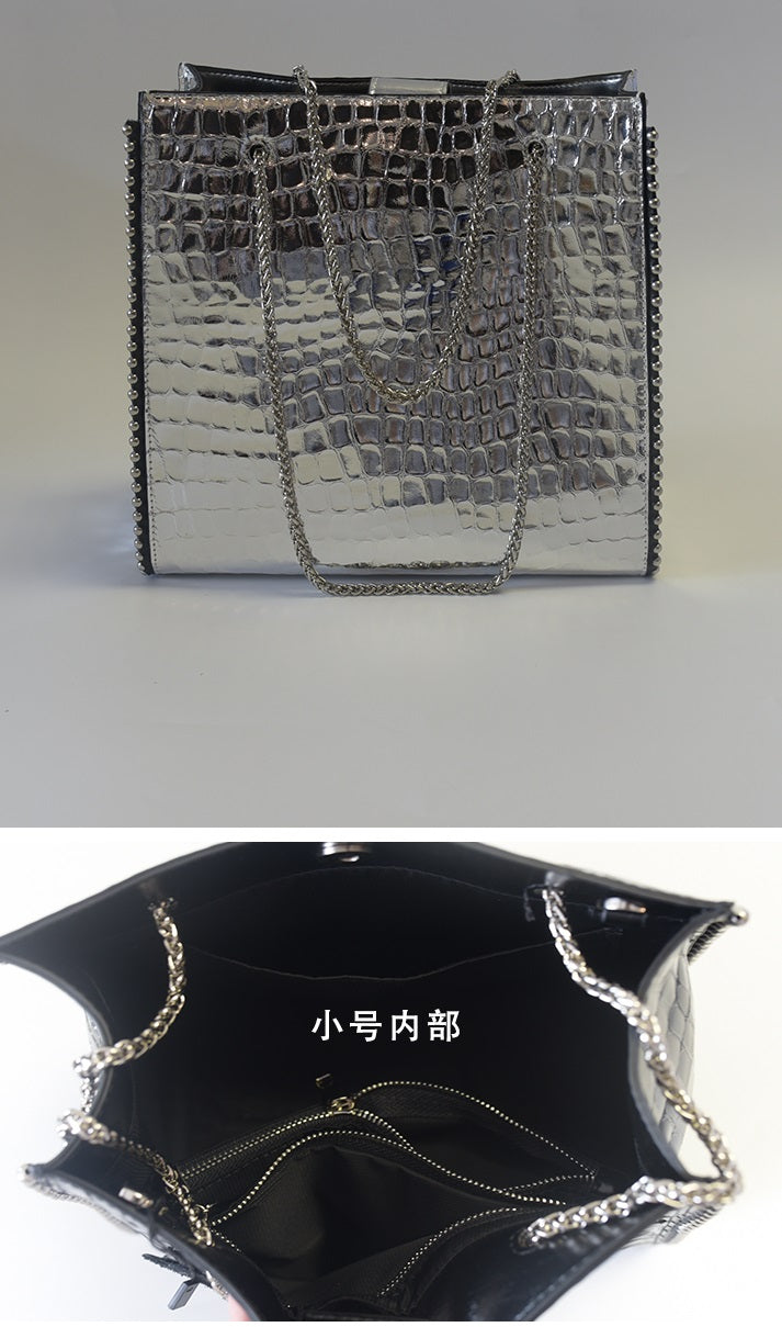 IUBALLET Metallic Textured Leather Cross Body Bag  - PRIEST.