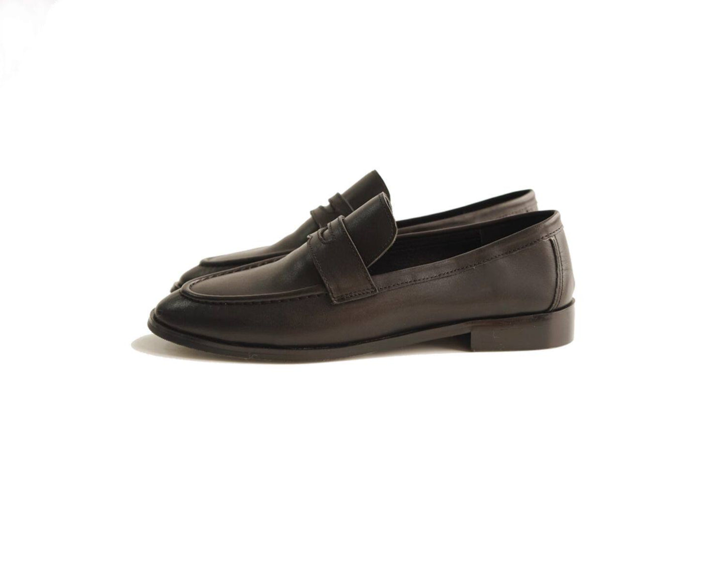 B-FEI classic black leather round-toe shoes-TENNY.