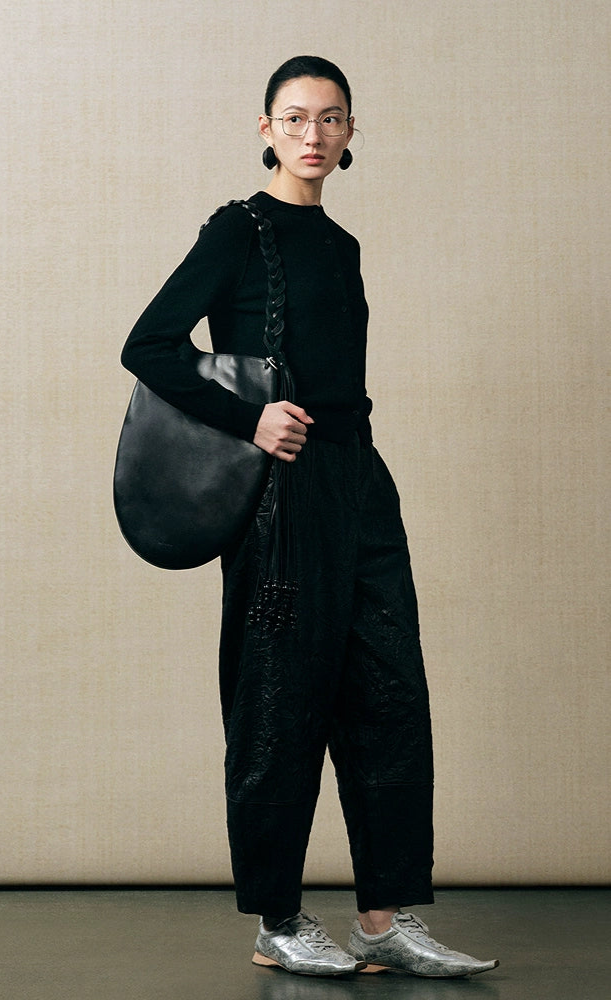 ZHUCHONGYUN oriental cardigan with simple sheep wool knitted long sleeves-DIDI.