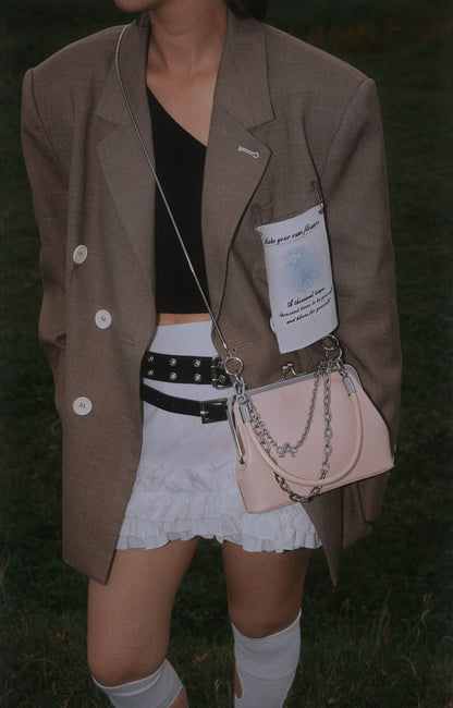 IUBALLET New Mouth Gold Cover Top Layer One Shoulder Chain Bag - MOTIVES.