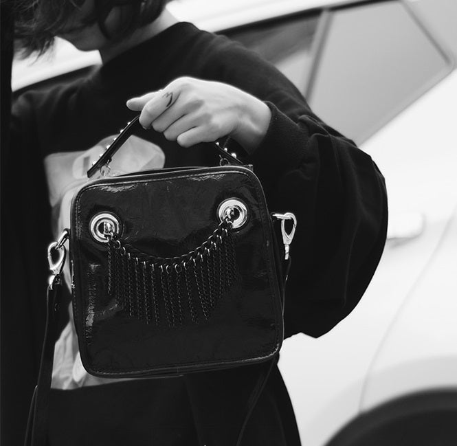 IUBallet Elegant Messenger Leather Black Bag - DANEL.