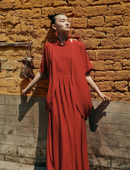 HECO Chinese Slightly Transparent Flowing Shawl Outer Jacket Fairy cape top - TRUST.