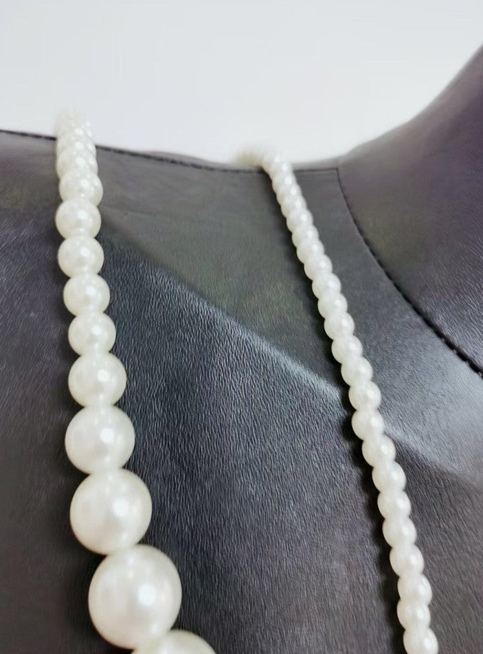 DOLLY Luxury Off Shoulder White Puff Sleeves Black A-Line Dinner Dress-MERCIA