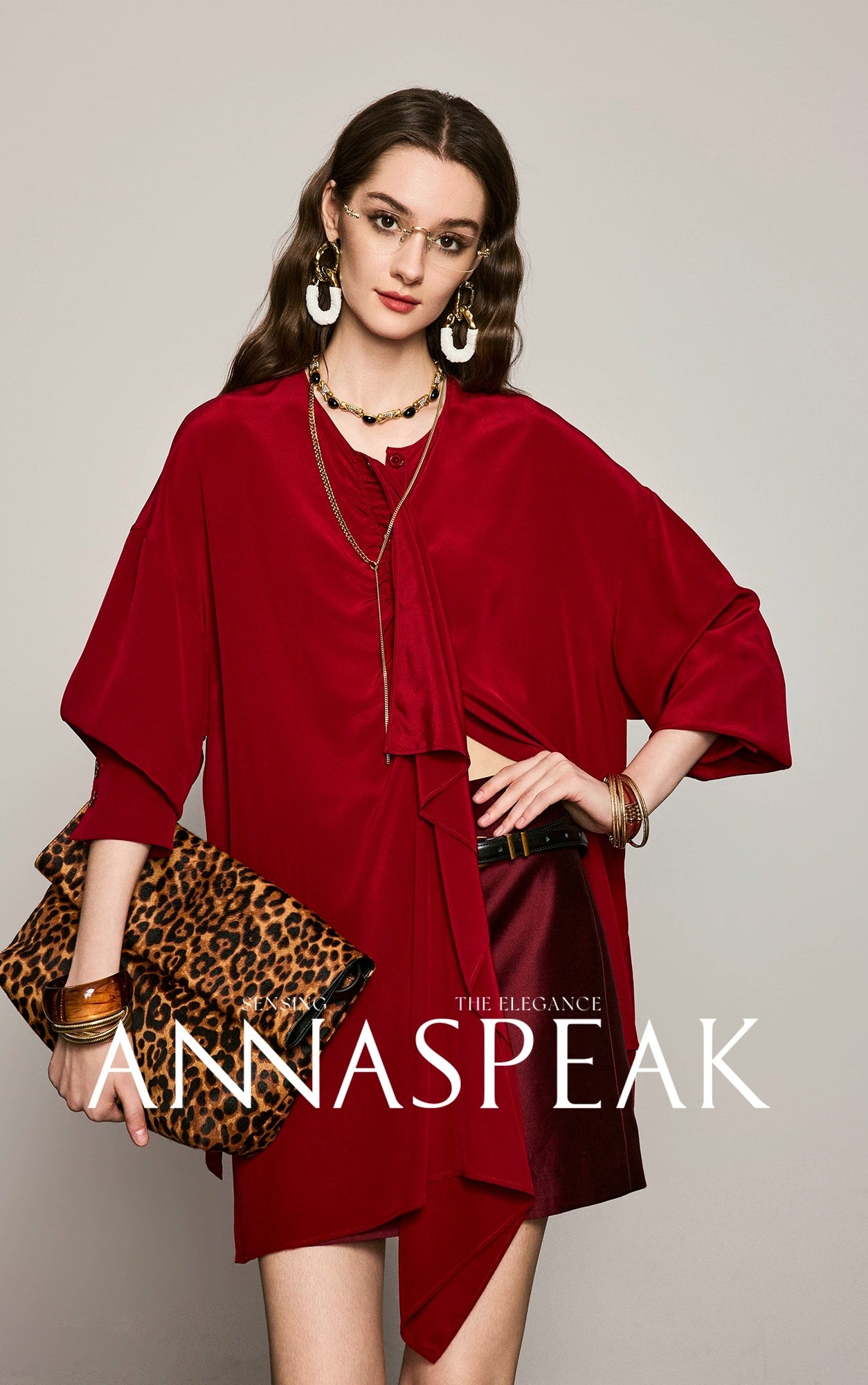ANNASPEAK  ruffled  silk shirt-MAZO.