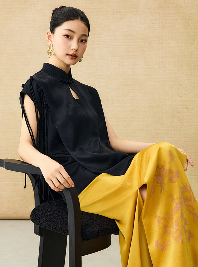 HECO summer high-waisted straight hip slit long skirt - KRISTOFF.