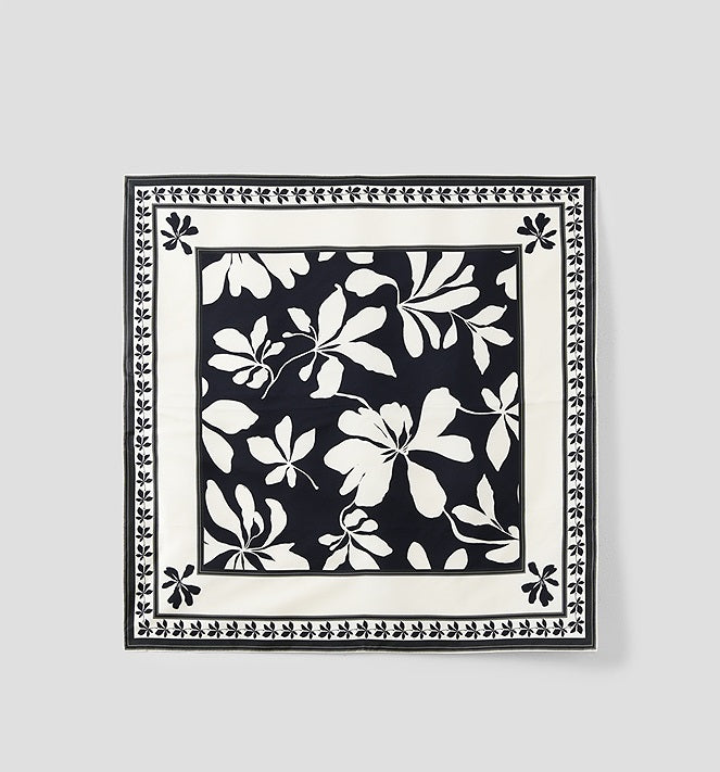 COMME MOI  summer women's double-sided printed silk scarf - NINA.