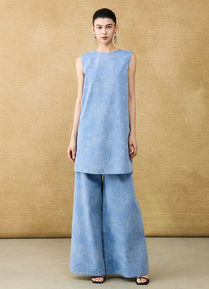 HECO Chinese women's summer  diamond blended linen vest dress - SWET.