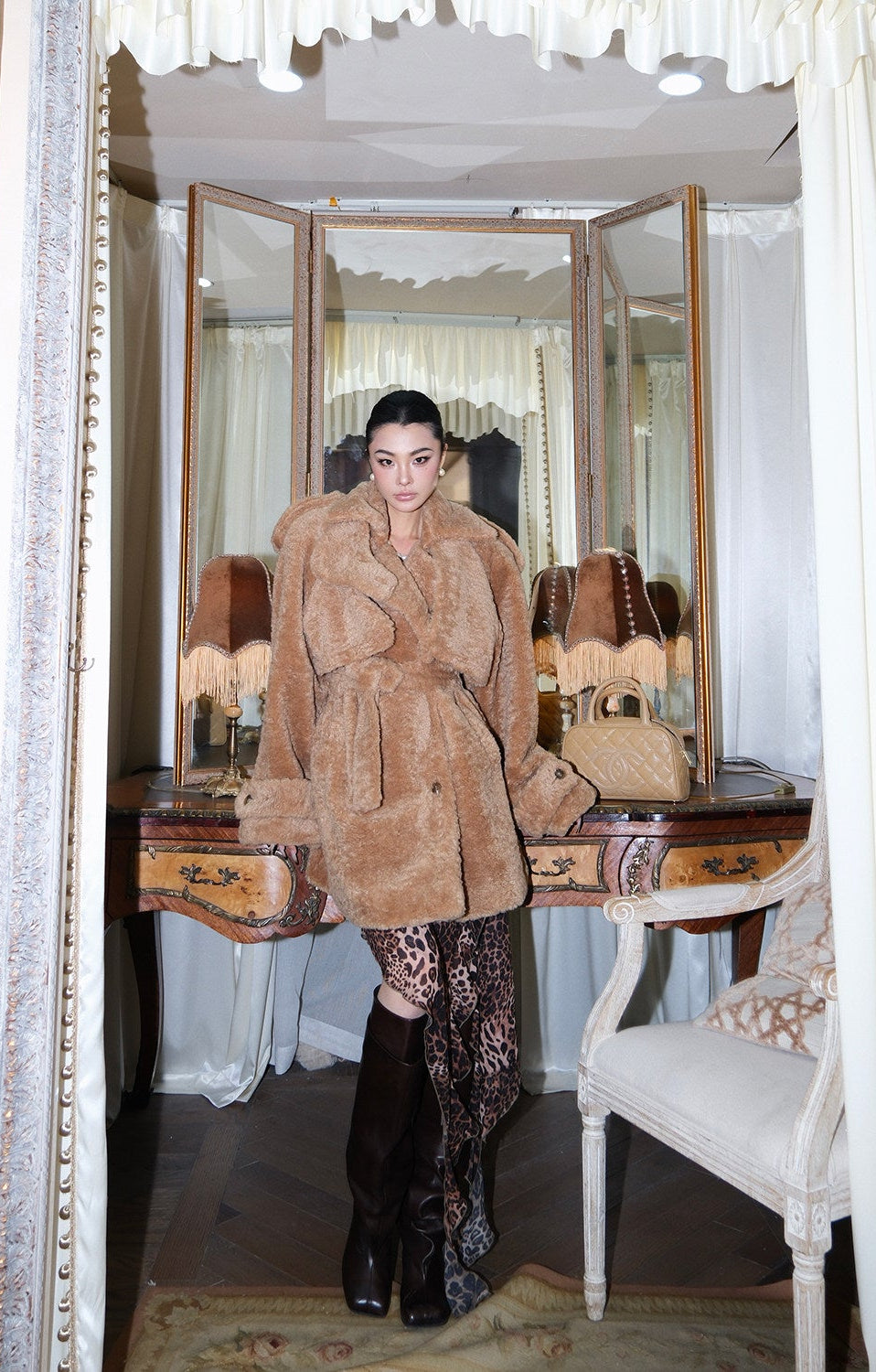 MEI SANGUAN French Retro Loose Furry Jacket - LUNA