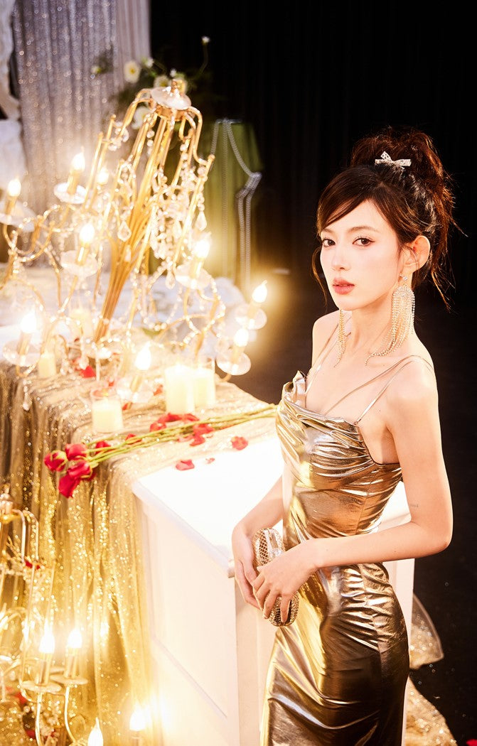 DOLLY Elegant Retro Backless Sleeveless One Shoulder Long Dress-MILA  (V)