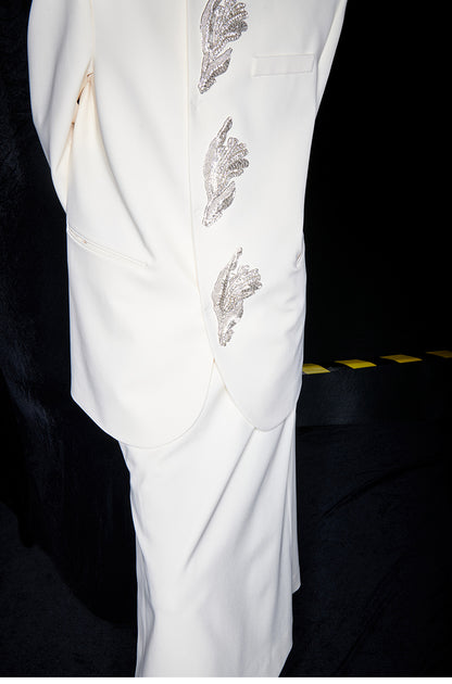 M essential Mackay designer Jiayang twill iris beads new Chinese silhouette suit - about.