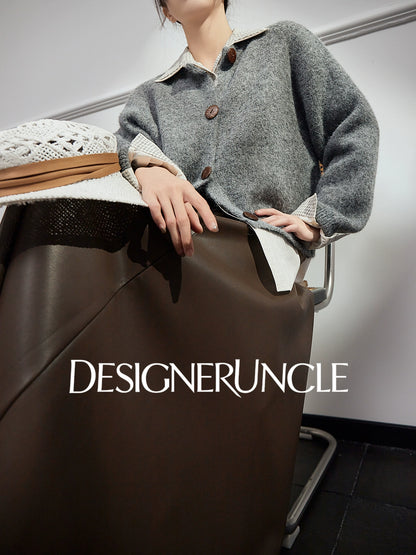 DGU "Mist Blue" gray autumn new loose outerwear versatile slimming top - JONES.