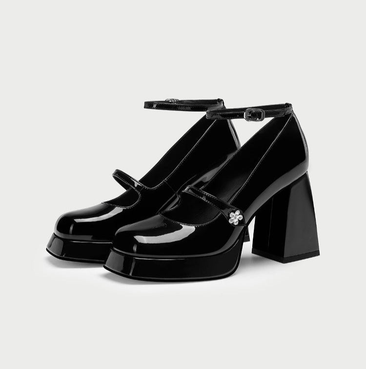 Pjjuu Black Platform Lizhen Women's Shoes - EXCITED