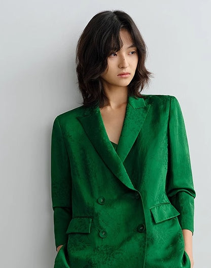 COMME MOI Lv Yan Designer Spring Women's Double-Breasted Suit &Suspender - AUTUMN.