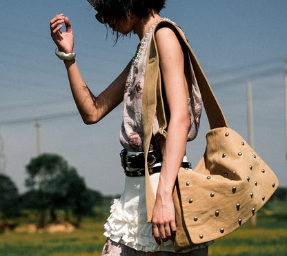 IUBALLET Starfall Large capacity premium leather crossbody bag - SHADE.