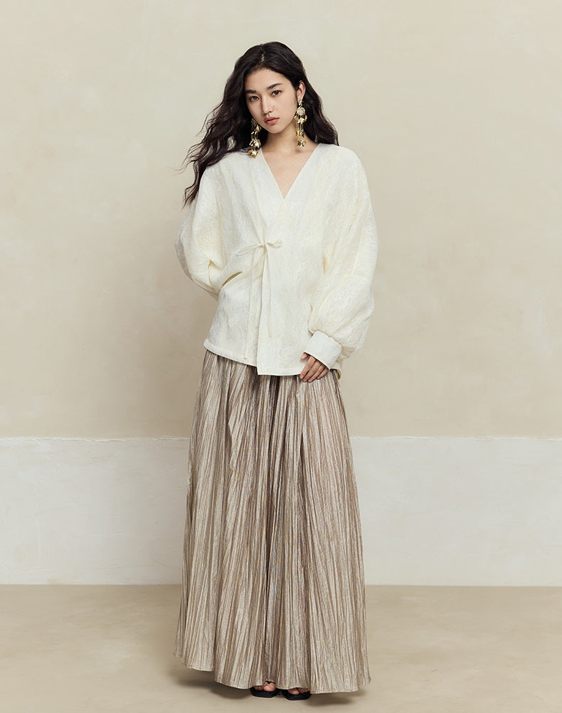 HECO Dolman Sleeve Mesh Lace Embroidery Shirt Top Women - hey.