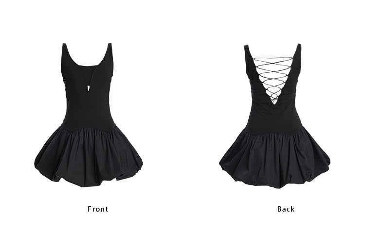 TINY IN vest-style dress with ballerina-style sleeveless slim ties-PIPO