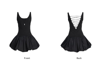 TINY IN vest-style dress with ballerina-style sleeveless slim ties-PIPO