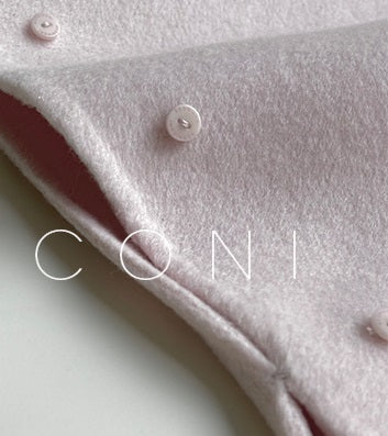 Aconiconi Winter pink wool cape fox fur sleeve double-sided coat-Sakura