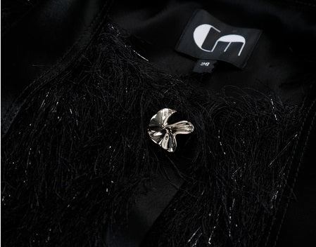 COMME MOI Lu Yan Designer's new women's high-end fringed sequin streamer long jacket - INDIA.