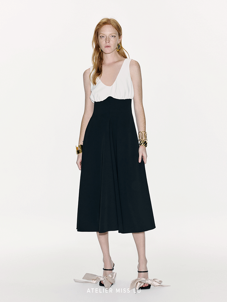 ATELIER MISS LU High-waisted Receiver Waist Dress - EXPRESS.