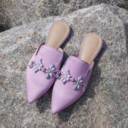B-FEI Chinese flat mules Retro women's shoes-NOPU.