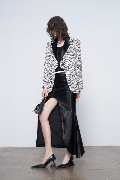 ANNAKIKI designer model Four-pointed star one-piece skirt-LOULAN
