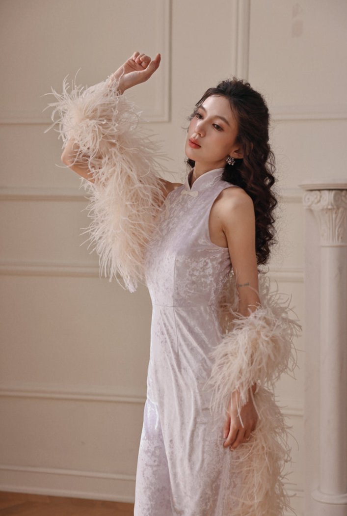 DOLLY Elegant Cream Fluffy Women Chic Shawl-LISSY