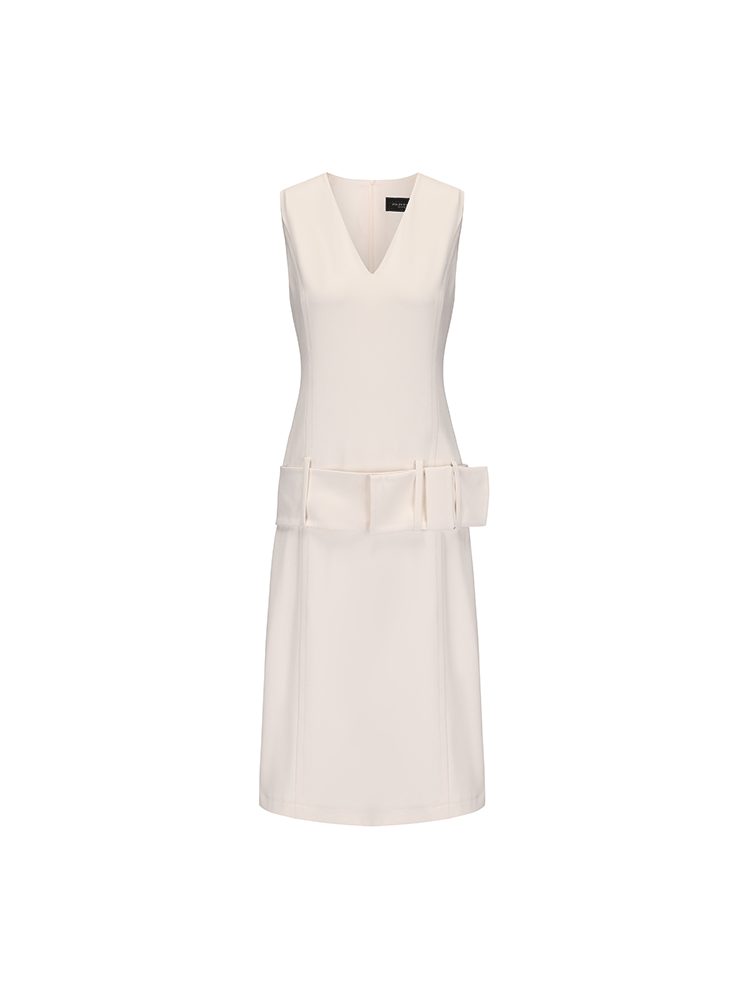 ATELIER MISS LU Ribbon Wide Waist-cinching Sleeveless Dress - BRIAN.