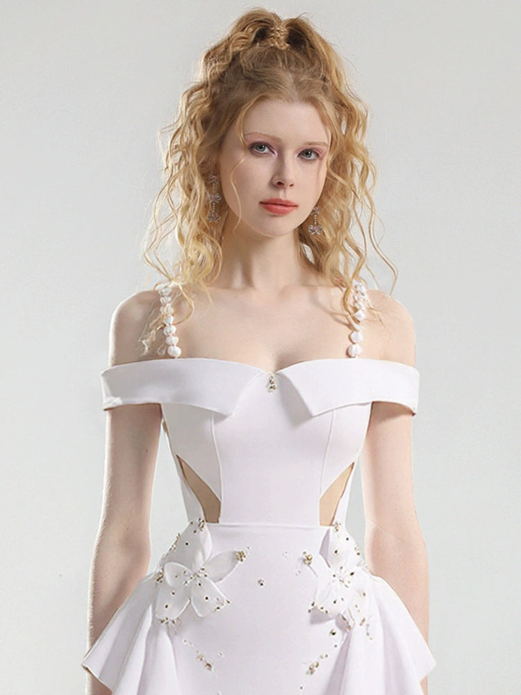 CHECOCRE Chic Three-dimensional Flower HIgh-quality Ruffle Bandeau Dress - EROERA