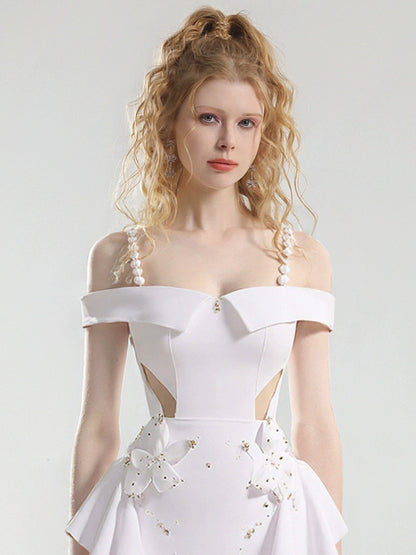 CHECOCRE Chic Three-dimensional Flower HIgh-quality Ruffle Bandeau Dress - EROERA