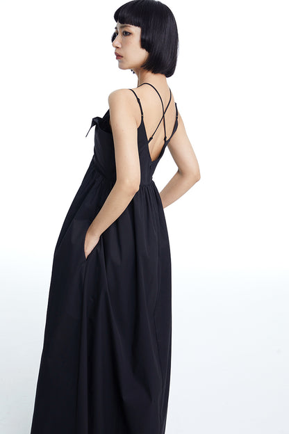 TINY IN high waist large women's halter neck back cut-out long dress- AMADA