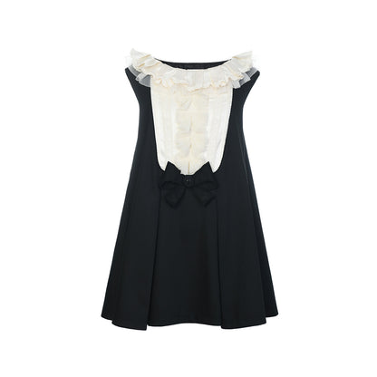 FAME U-Neck Ruffle Stitch A-Line Dress - PIPER