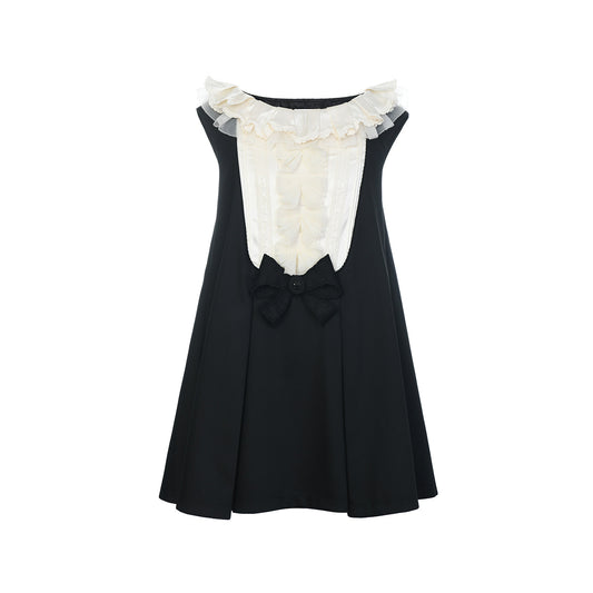 FAME U-Neck Ruffle Stitch A-Line Dress - PIPER