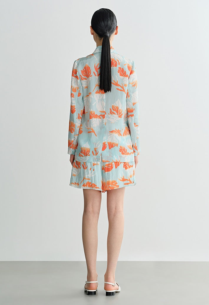 COMME MOI Lv Yan designer summer fashion casual resort style printed shorts - AMELIA.