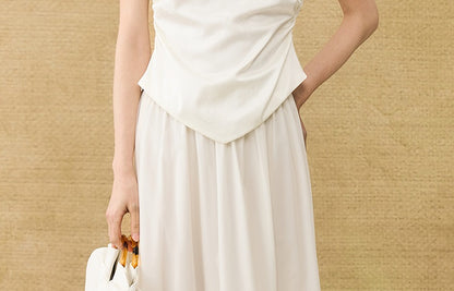 HECO Chinese Acetate Small Square Neck Short Sleeve Top- BEAK.