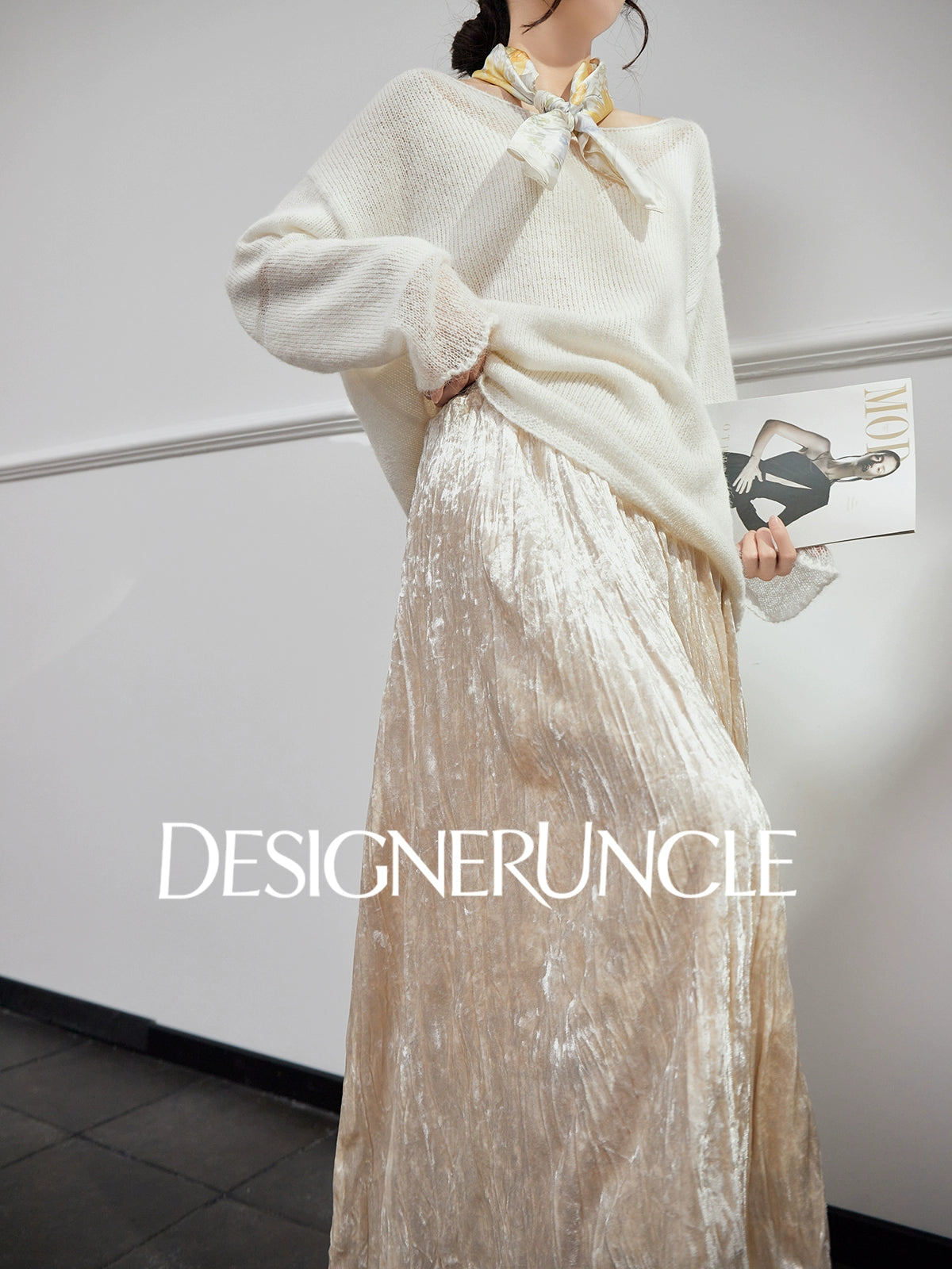 DGU "Soft Light"women's sweater loose and versatile shows thin and lazy knitted jacket - CREW.