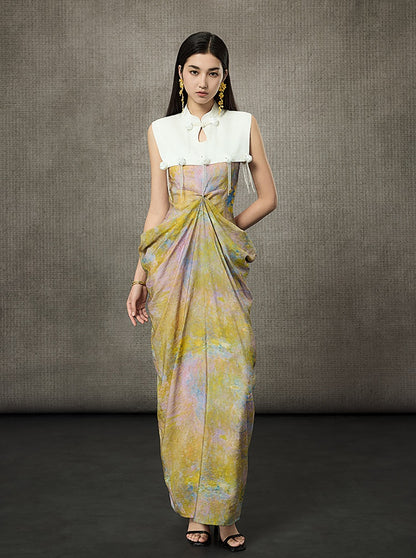 HECO Rose Crystal Tassel Shawl Women's Top - SURROUND.