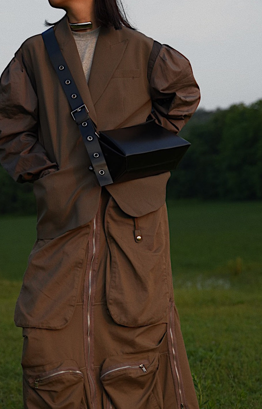 IUBALLET vintage pouch triangle belt buckle Bag - HEALTH.