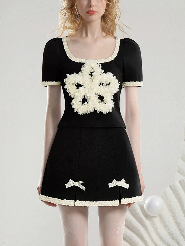 CHECOCRE Stubble customer fashion knitted suit culottes pants - PAKA.