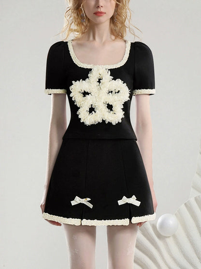 CHECOCRE Stubble customer fashion knitted suit culottes pants - PAKA.