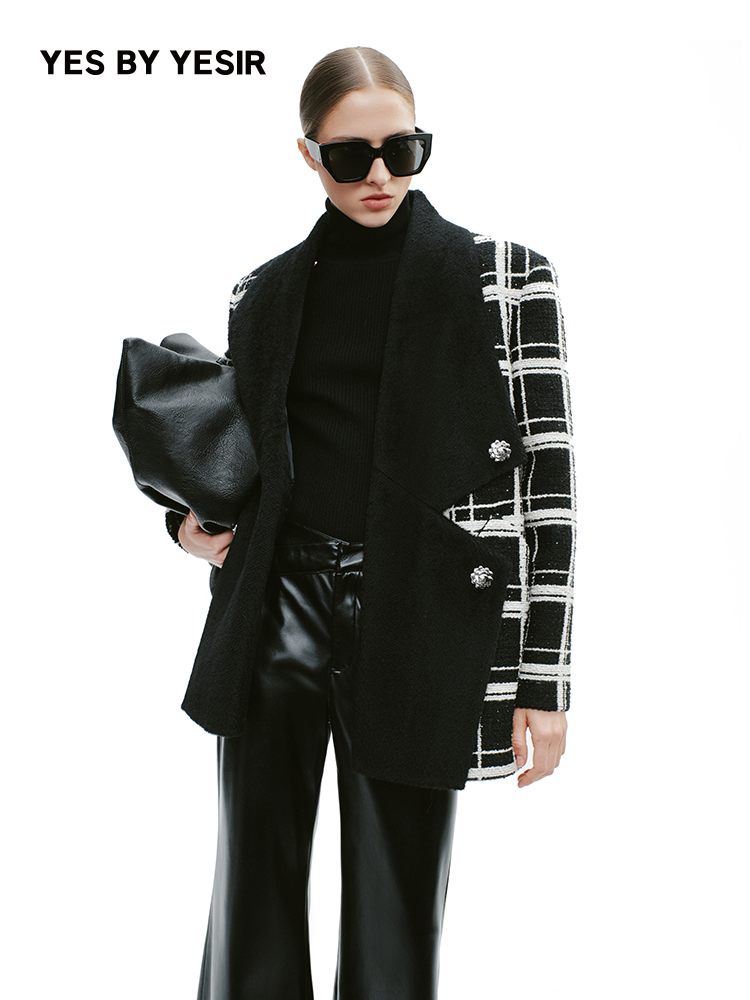 YES BY YESIR Sheep Wool Deconstructed Woolen Jacket - NARM.