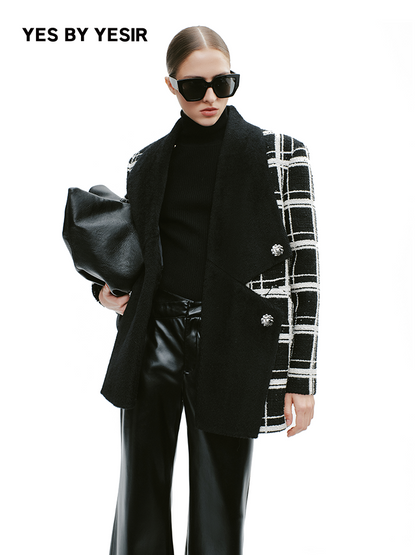 YES BY YESIR Sheep Wool Deconstructed Woolen Jacket - NARM.