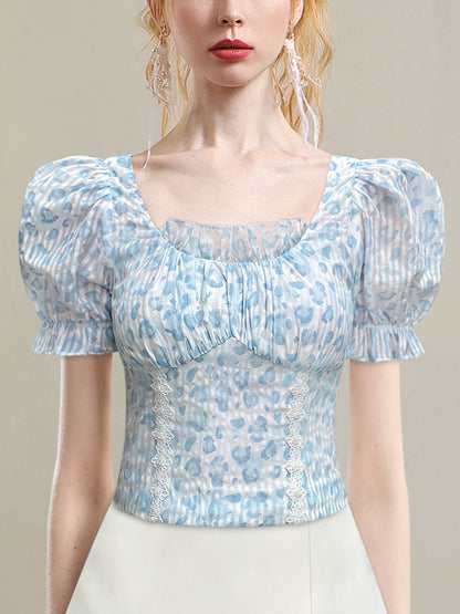 CHECOCRE Stubble guest French temperament court style design top -UNICORN.