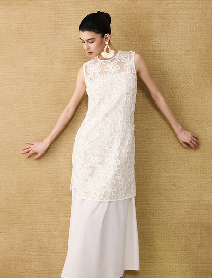 HECO Chinese three-dimensional embroidered dress two-piece dress - SQUIRM.